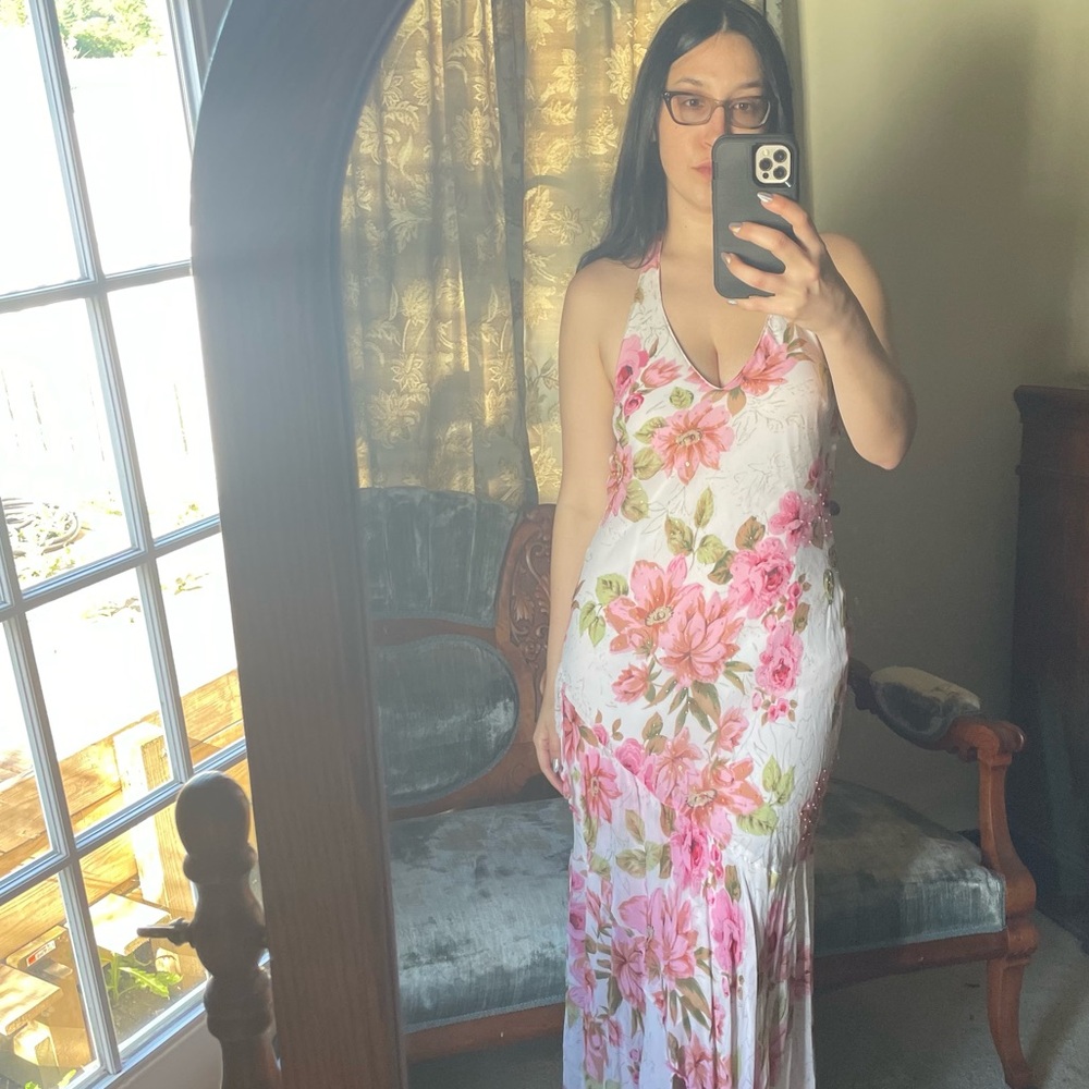Newport News halter midi floral dress